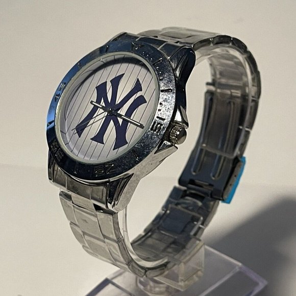 New York Yankees LOGO Stainless Steel Watch NEW Wh - Picture 3 of 9